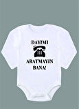 Uzun Kollu %100 Organik Pamuk Baskılı Bebek Body Çıtçıtlı Zıbın ZBN079