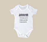 Unisex Bebek Ekru Organik Annem Ve Babam Yazılı Kısa Kol Body 2'li Set annem babam