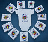 Organik %100 Pamuk Sarı Lacivert 12 Aylık Zıbın Seti Bebek Body ZBN128