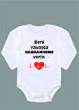 Uzun Kollu %100 Organik Pamuk Baskılı Bebek Body Çıtçıtlı Zıbın ZBN061