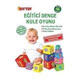 Eğitici Harf Sayı ve Şekilli Denge Kule Oyunu - El Göz Koordinasyonu Geliştiren Oyuncak