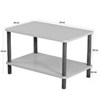 Reyo Orta Sehpa Dikdörtgen Ahşap Ayaklı Iki Katlı Gazetelikli Atlantik Çam