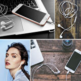 By Nevser® İphone Ucu Çıkışlı Pop Up Kulakiçi Yumuşak Kontrol Tuşlu Kulaklık