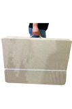Katlanır Yer Yatağı Sünger Yatak Krem Kırçıllı 80x180 Cm-6 Cm Tek Kişilik