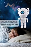 Hoparlörlü 360 Dönebilen Astronot Gece Lambası Uzay Projektör Cihazı Masa Ev Çocuk Oda Dekorasyonu