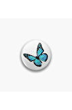 Mavi Kelebek Butterfly Y2K Grunge Stil 90s 00s Rozet