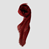 Uretti - Süreyya 2663 - El Yapımı Pigment Flamlı Eşarp - Bordo