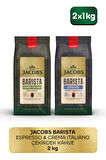 Jacobs Barista Çekirdek Kahve Avantajlı Paket 2 kg ( Crema Italiano 1kg + Espresso 1kg )