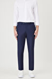 Erkek Lacivert Slim Fit Dar Kesim Esnek Klasik Pantolon