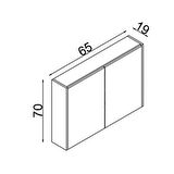 Teta Home Mersin 65CM Mdf Banyo Aynalı Üst Dolap