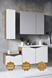 Teta Home Manila 100cm Mdf Banyo Seti + Boy Dolap
