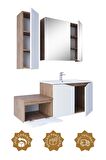 Teta Home Manila 100cm Mdf Banyo Seti + Boy Dolap