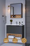 Teta Home Suva 65 Cm Mdf Banyo Dolabı Seti