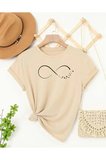 Unisex Sonsuzluk Özel Tasarım Ön Baskılı Tasarım Tshirt
