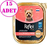 Reflex Plus Pate Karidesli ve Somonlu Küçük Irk Köpek Yaş Maması 85 Gr 15 AD