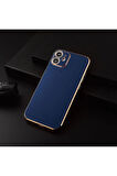 Golden Silikon Kılıf Lacivert İphone 14 Pro