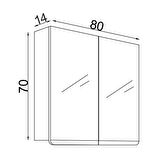 Teta Home Meksika 80 cm Mdf Banyo Aynalı Üst Dolap