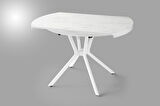 Bade MDF Oval HighGloss Açılır Mutfak Masası 73x120