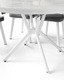Bade MDF Oval HighGloss Açılır Mutfak Masası 73x120