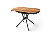 Bade MDF Oval HighGloss Açılır Mutfak Masası 73x120