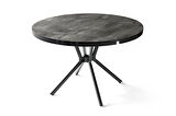 Bade MDF Oval HighGloss Açılır Mutfak Masası 73x120