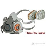 3M 6200 Yarım Yüz Maskesi (1 Takım Filtre Hediyeli)