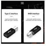  Type C To Usb B Midi Klavye Yazıcı Printer Çevirici Dönüştürücü Adaptör