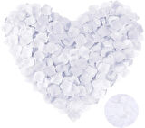 Beyaz Renk Gül Yaprağı Şekilli Konfeti 1 Paket 100 Adet