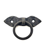 Antika Tarz Dekoratif Pirinç Yaprak Mobilya Kulbu, Kapı Kilit Halkası - 80 Mm, Oksit