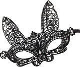 Siyah Renk Dantel Kesim Dantel İşlemeli Balo Parti Maskesi 7 No