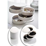 4 Katlı Dönen Silindir Takı Organizeri