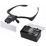 Işıklı Gözlük Büyüteç  5 Farklı Lens 9892b