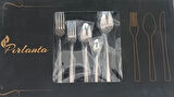 Pırlanta 30 Parça 6 Kişilik Çatal Kaşık Takımı 30 Parça Kutulu Hediyelik Çeyizlik Takım