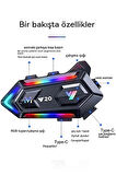 Y20 Motor Kurye Kask Kulaklık Rgb Modlu Bluetooth Motosiklet Kulaklık 5.3 Bluetooth Interkom