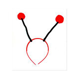 Kırmızı Ponponlu Gösteriler İçin Plastik Uğur Böceği Tacı