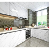 Mermer Desenli Folyo Sticker Masa Tezgah Duvar Kağıdı Su Geçirmez Yapışkanlı Folyo