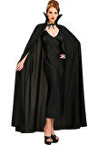 Siyah Renk Yakalı Halloween Pelerini 120 Cm