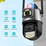 Çakarlı Çift Lensli Dış Mekan Güvenlik Kamerası