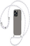 Apple iPhone 14 PRO MAX Kılıf Boyun Askılı İpli Şeffaf Silikon
