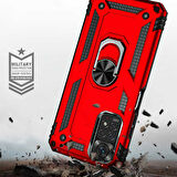 Xiaomi Redmi Note 11 Kılıf Yüzüklü Standlı Korumalı Tank Kapak