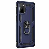 Xiaomi Poco M3 Kılıf Yüzüklü Standlı Korumalı Tank Kapak