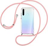 Xiaomi Redmi Note 8 Kılıf Boyun Omuz Askılı Ipli Anti Şok Köşe Korumalı Şeffaf Silikon