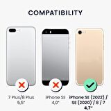 Apple iPhone 7 Kılıf Kamera Lens Korumalı Kenarları Renkli Gold Arkası Şeffaf Silikon
