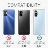 Xiaomi Redmi Note 10 PRO Kılıf Kamera Lens Korumalı Kenarları Renkli Gold Arkası Şeffaf Silikon