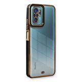 Xiaomi Redmi Note 10 Kılıf Kamera Lens Korumalı Kenarları Renkli Gold Arkası Şeffaf Silikon