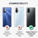 Xiaomi Redmi Note 10 Kılıf Kamera Lens Korumalı Kenarları Renkli Gold Arkası Şeffaf Silikon