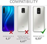 Xiaomi Redmi Note 9 Kılıf Kamera Lens Korumalı Kenarları Renkli Gold Arkası Şeffaf Silikon