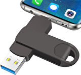 Usb + Type-C Çıkışlı Flash Bellek 64gb Iphone Samsung IOS Android Windows Pc Flash Bellek