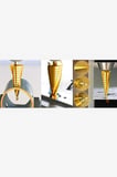 Kademeli Matkap Ucu, HSS, Titanyum Nitrür Kaplamalı, 4-12 mm, Metal, Sac, Alüminyum, Plastik İçin, Uzun Ömürlü, Pürüzsüz, Delik Açma, Yüksek Performans, Tüm Matkaplara Uyumlu
