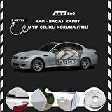 Bmw E60 Oto Araç Kapı Koruma Fitili 5metre Parlak Beyaz Renk